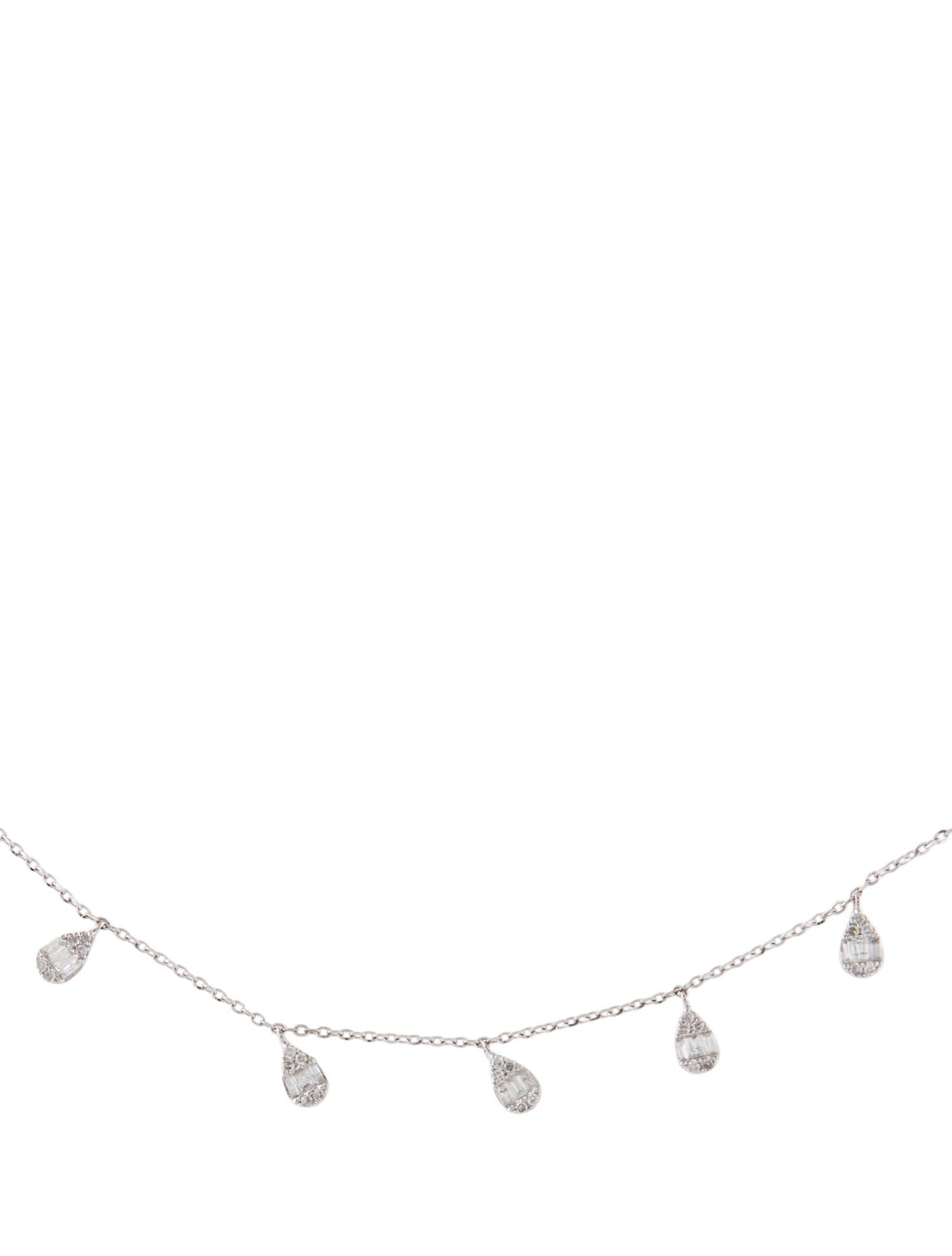 Necklace 14K Diamond Station Chain Necklace