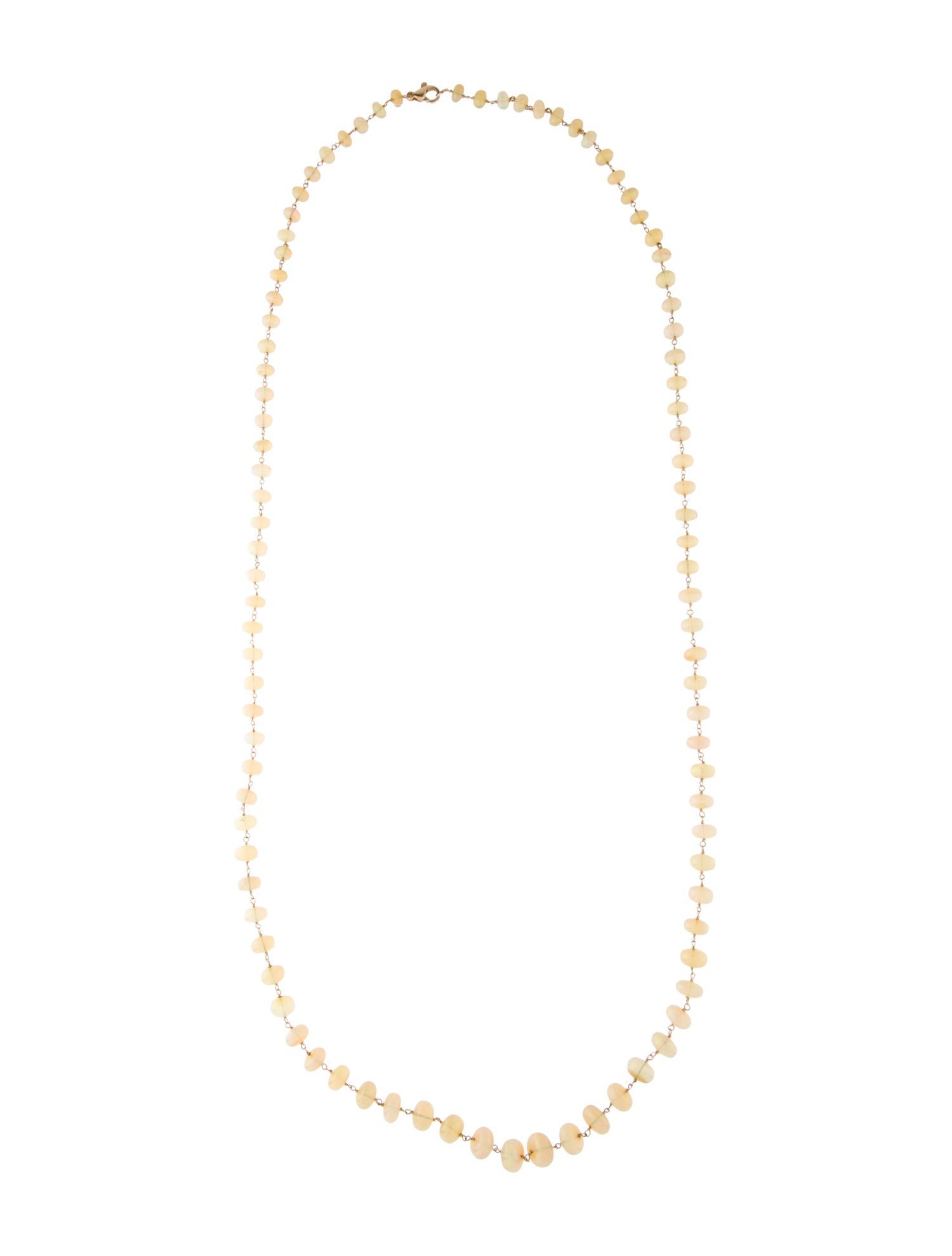 Necklace 14K Opal Bead Strand Necklace