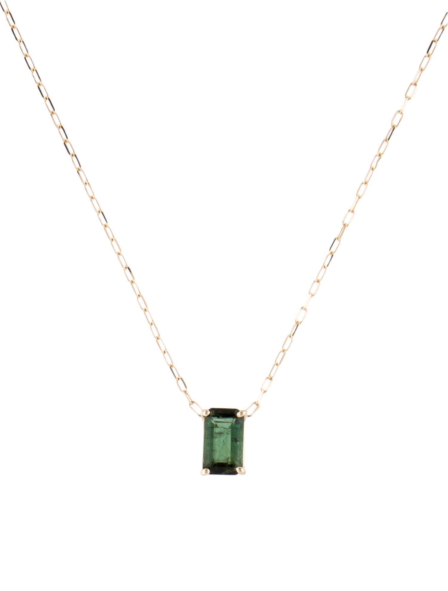 Necklace 14K Tourmaline Pendant Necklace