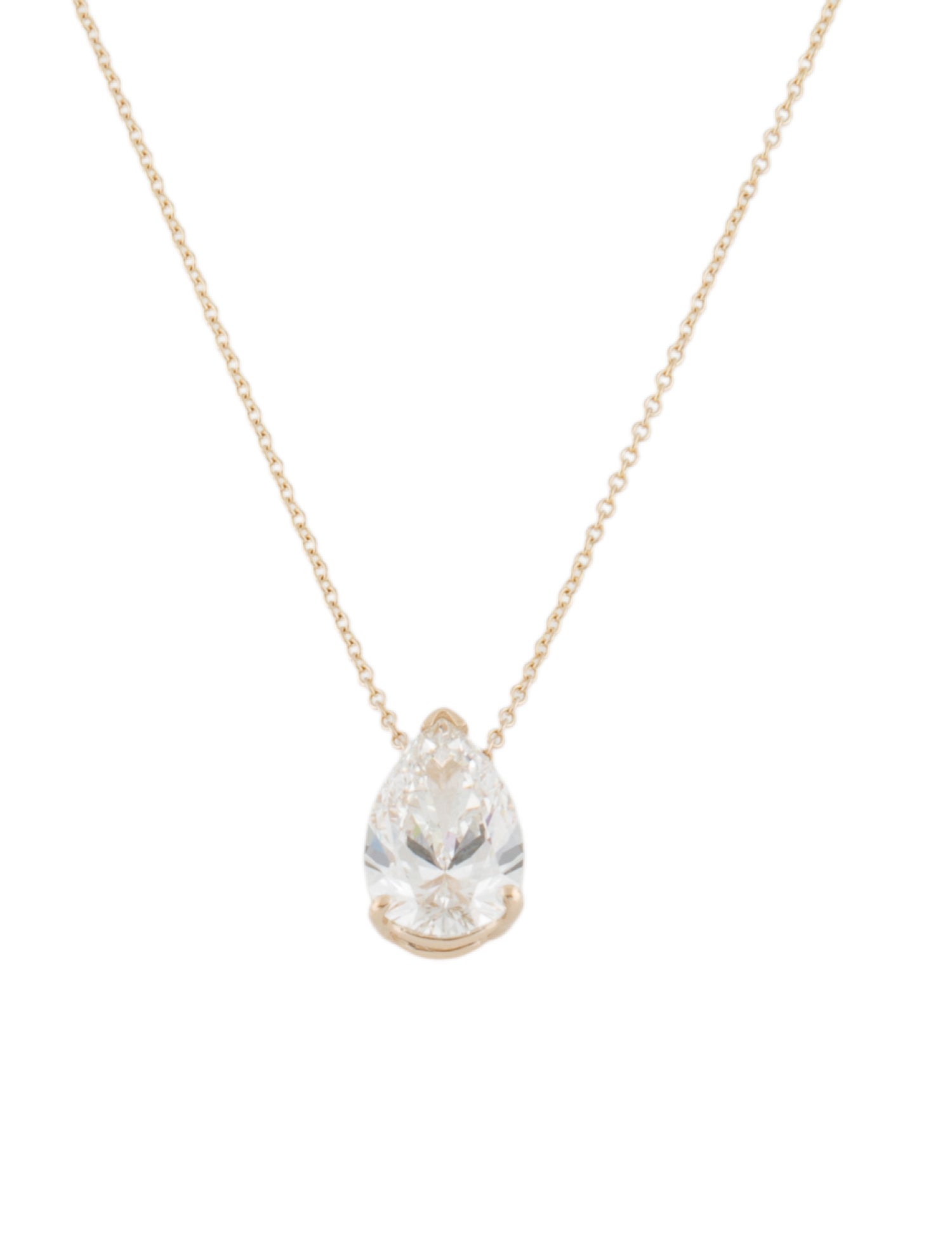 Necklace 14K 3.09 ctw Lab-Grown Diamond Pendant Necklace