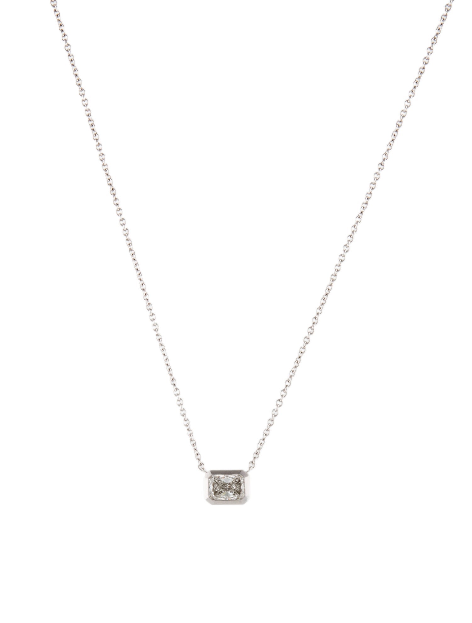 Necklace 18K Diamond Solitaire Pendant Necklace
