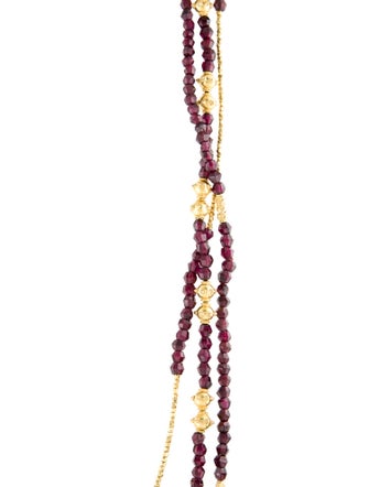 Necklace 18K Garnet Multistrand Necklace Set