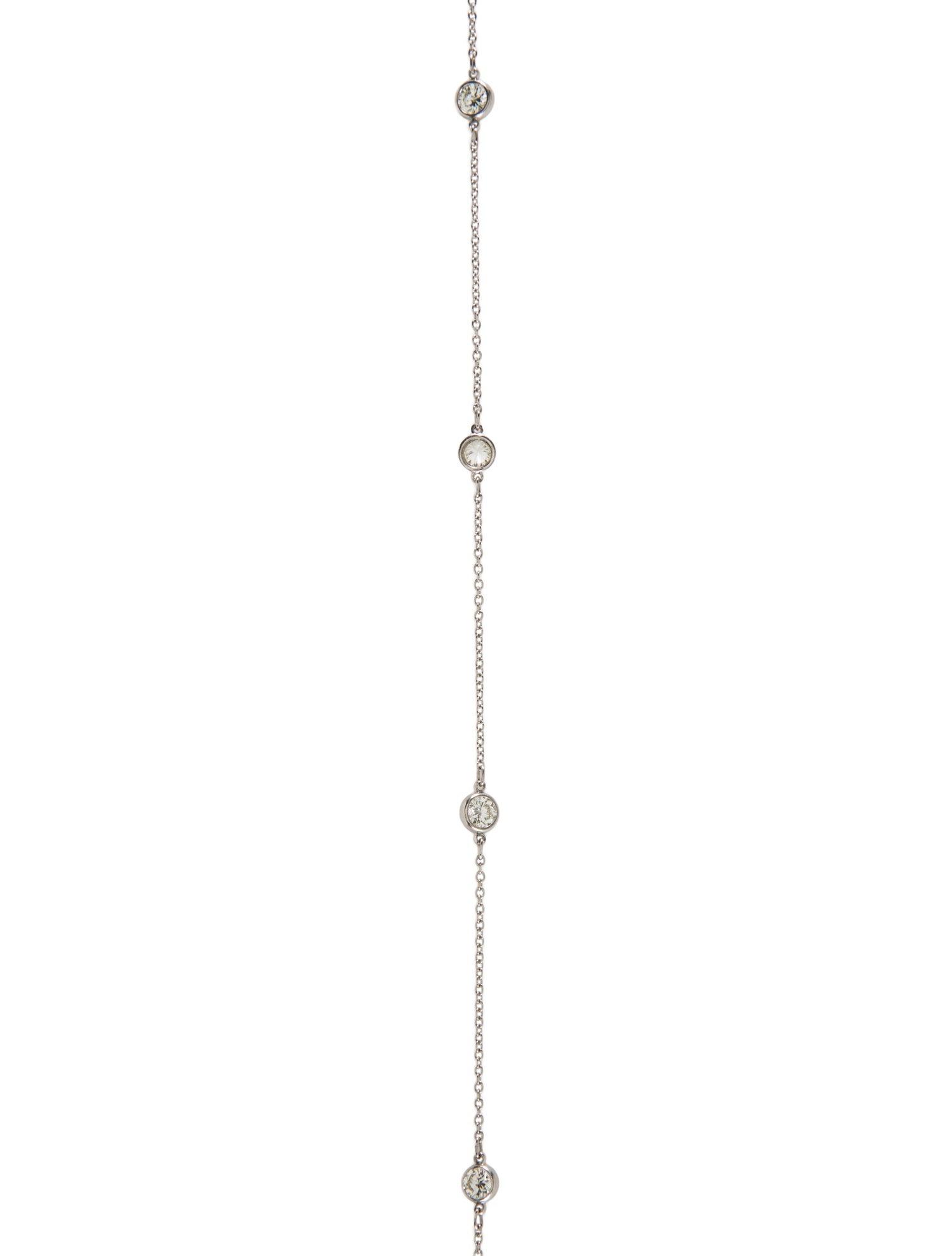 Necklace Platinum 5.25ctw Diamond Long Station Necklace