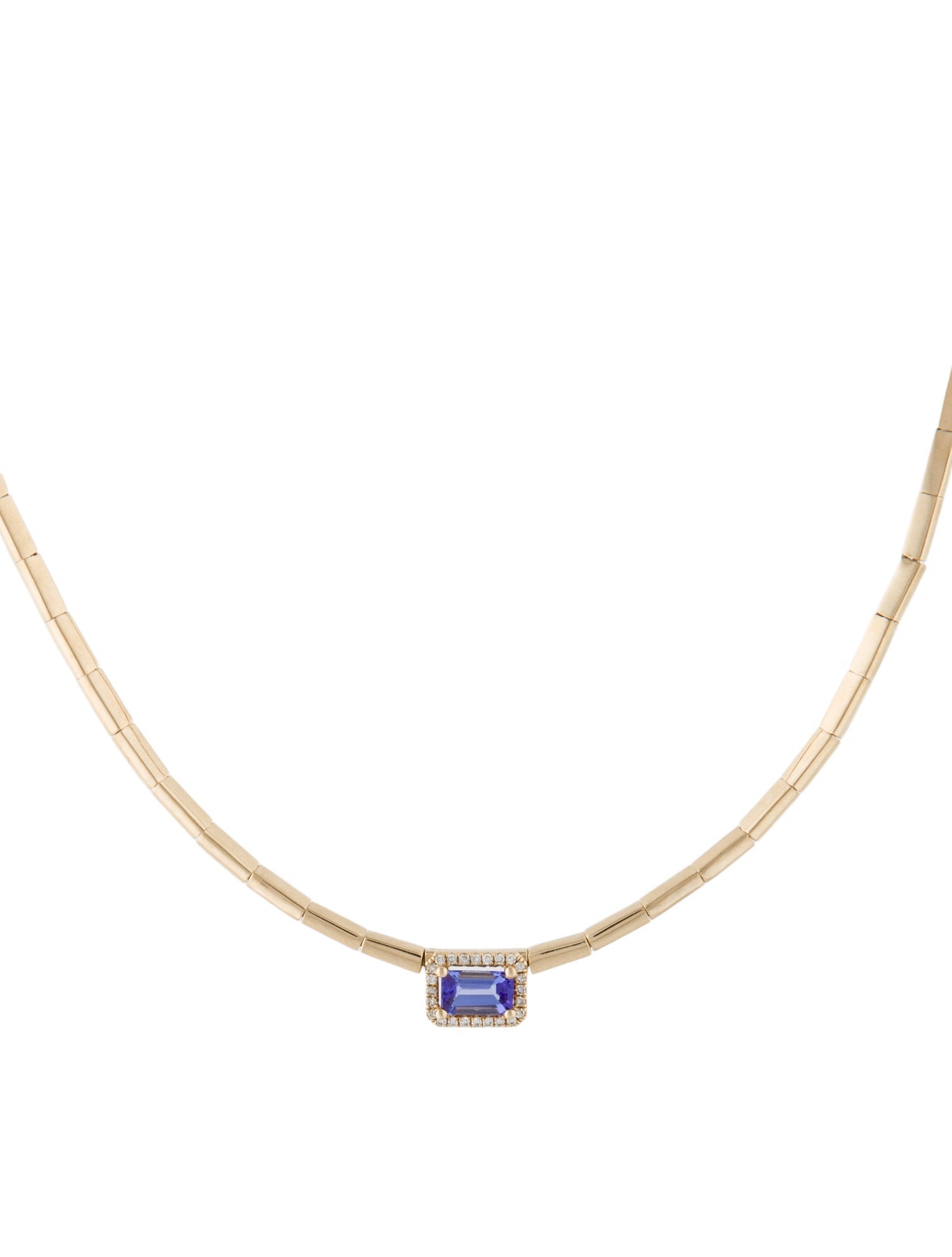 Necklace 14K Tanzanite & Diamond Collar Necklace