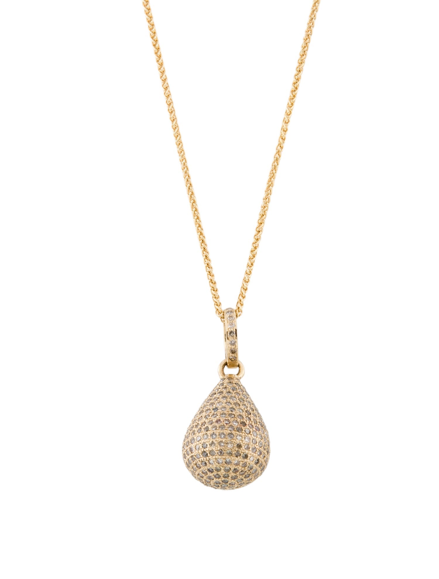 Necklace 14K 1.52ctw Diamond Drop Pendant