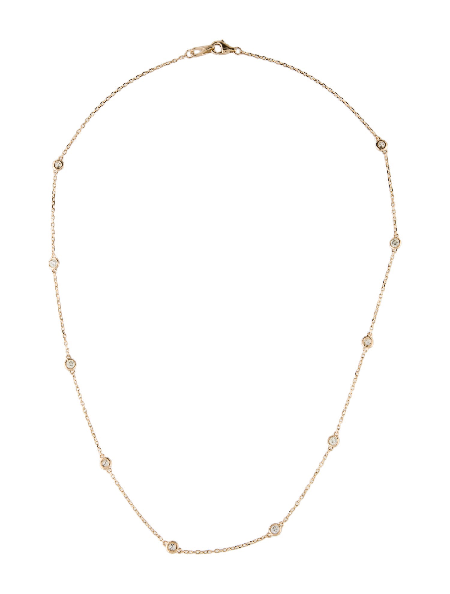 Necklace 14K Diamond Station Bracelet