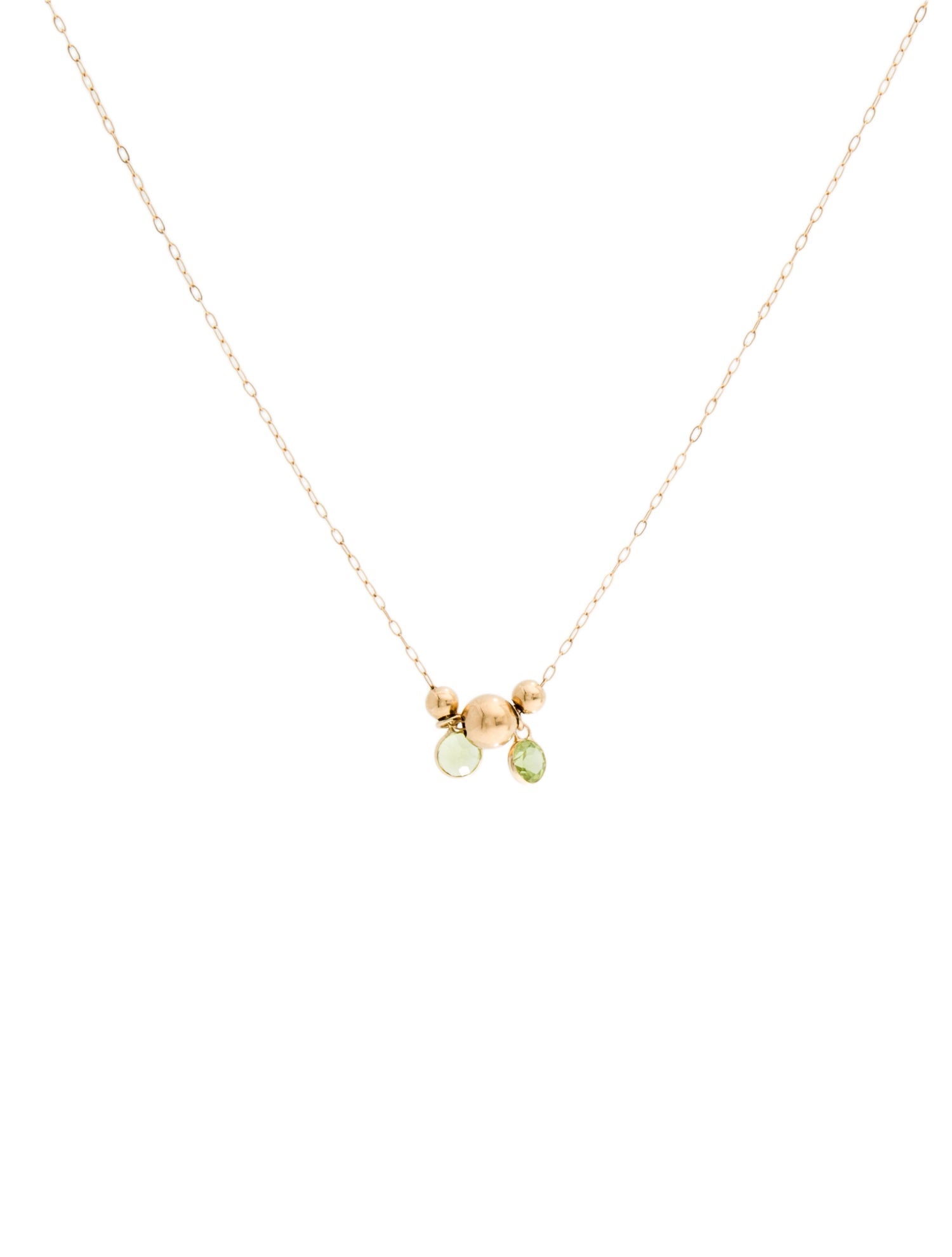 Necklace 14K Peridot Pendant Necklace
