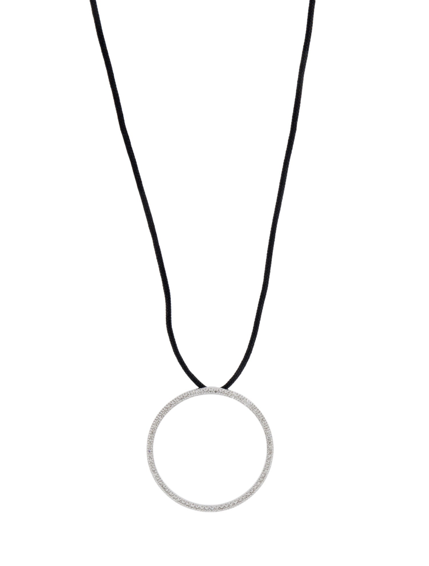 Necklace 14K Diamond Circle Pendant Necklace