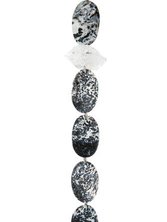 Necklace 18K Dendritic Agate & Quartz Bead Necklace