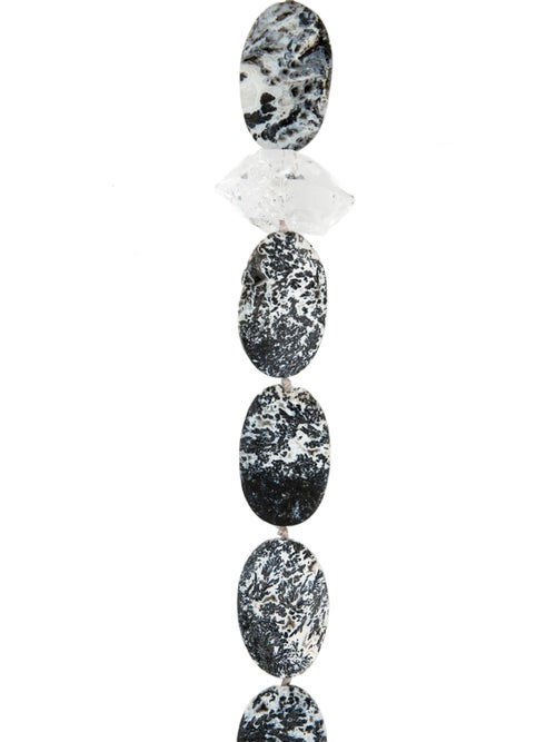 Necklace 18K Dendritic Agate & Quartz Bead Necklace