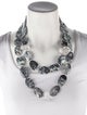 Necklace 18K Dendritic Agate & Quartz Bead Necklace