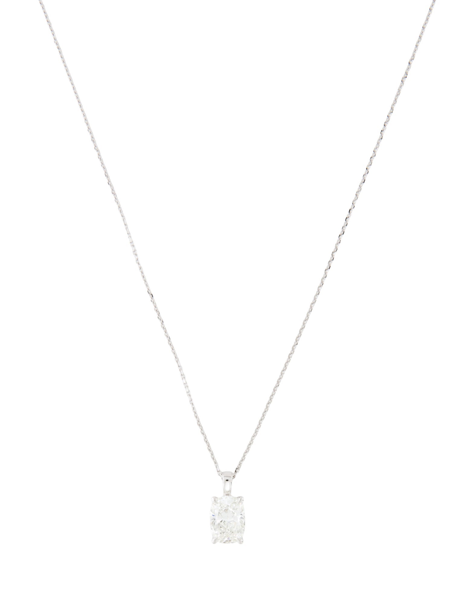 Necklace 14K 2.00ct Lab-Grown Diamond Solitaire Pendant Necklace