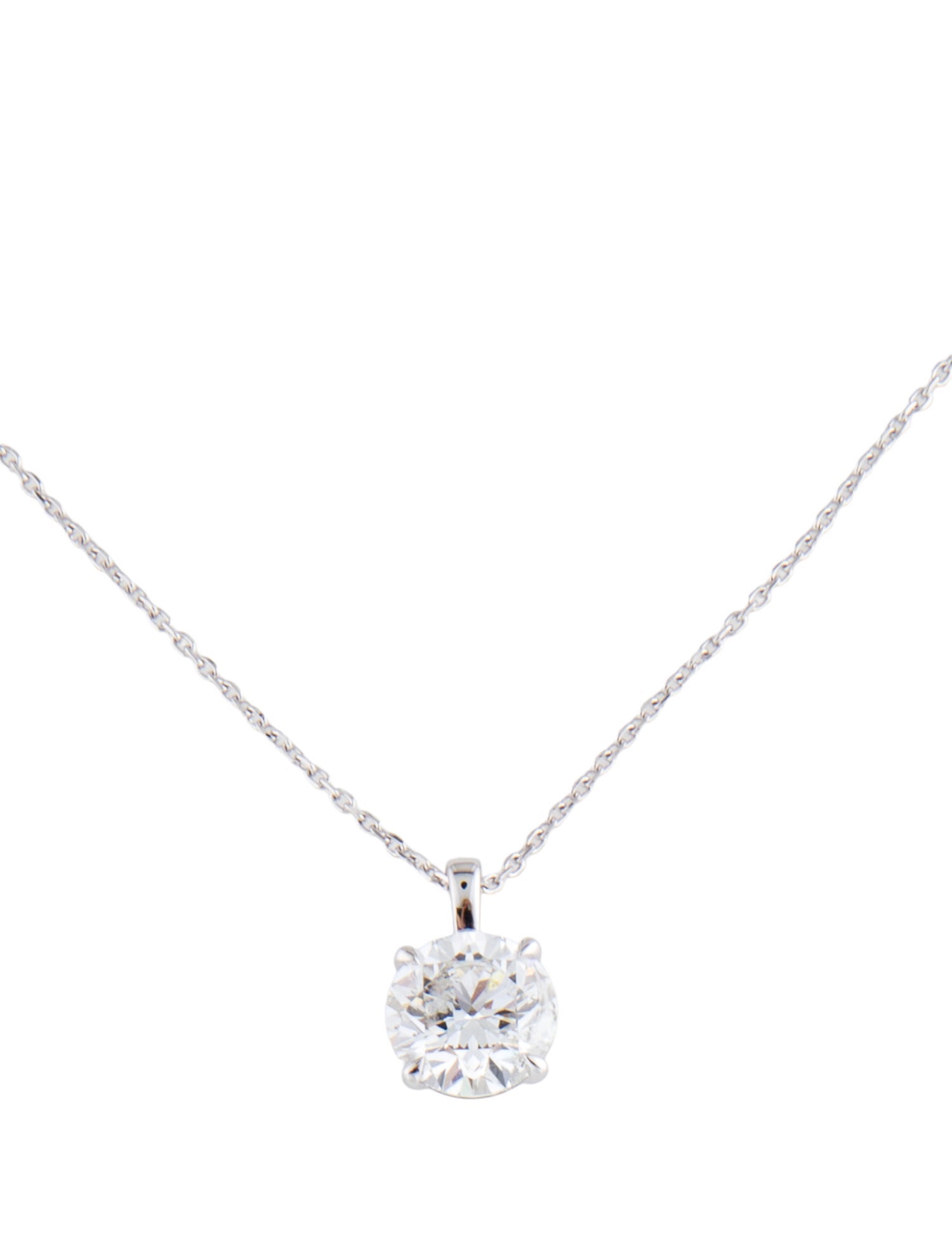 Necklace 14K 2.14ct Lab-Grown Diamond Solitaire Pendant Necklace