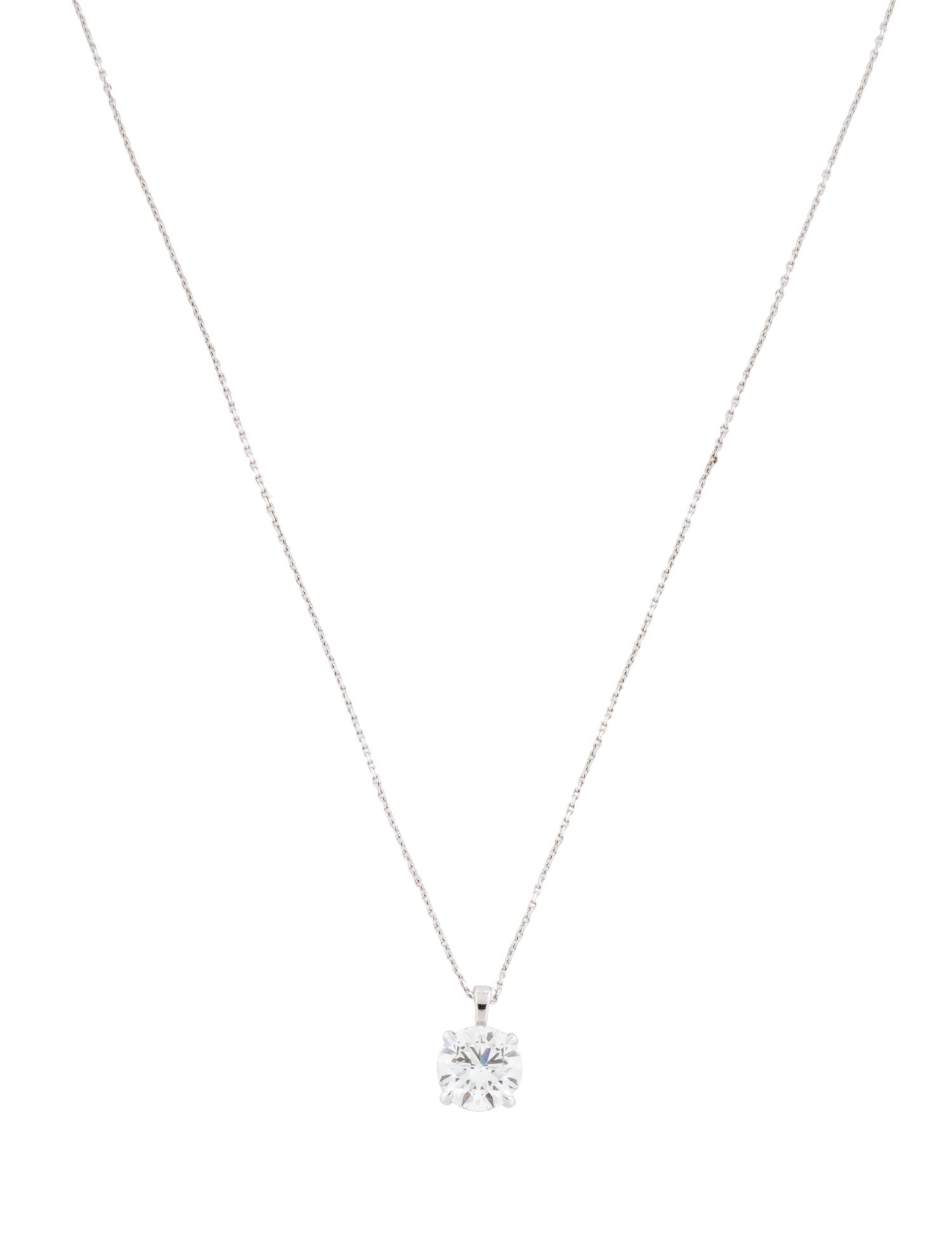 Necklace 14K 2.67ct Lab-Grown Diamond Solitaire Pendant