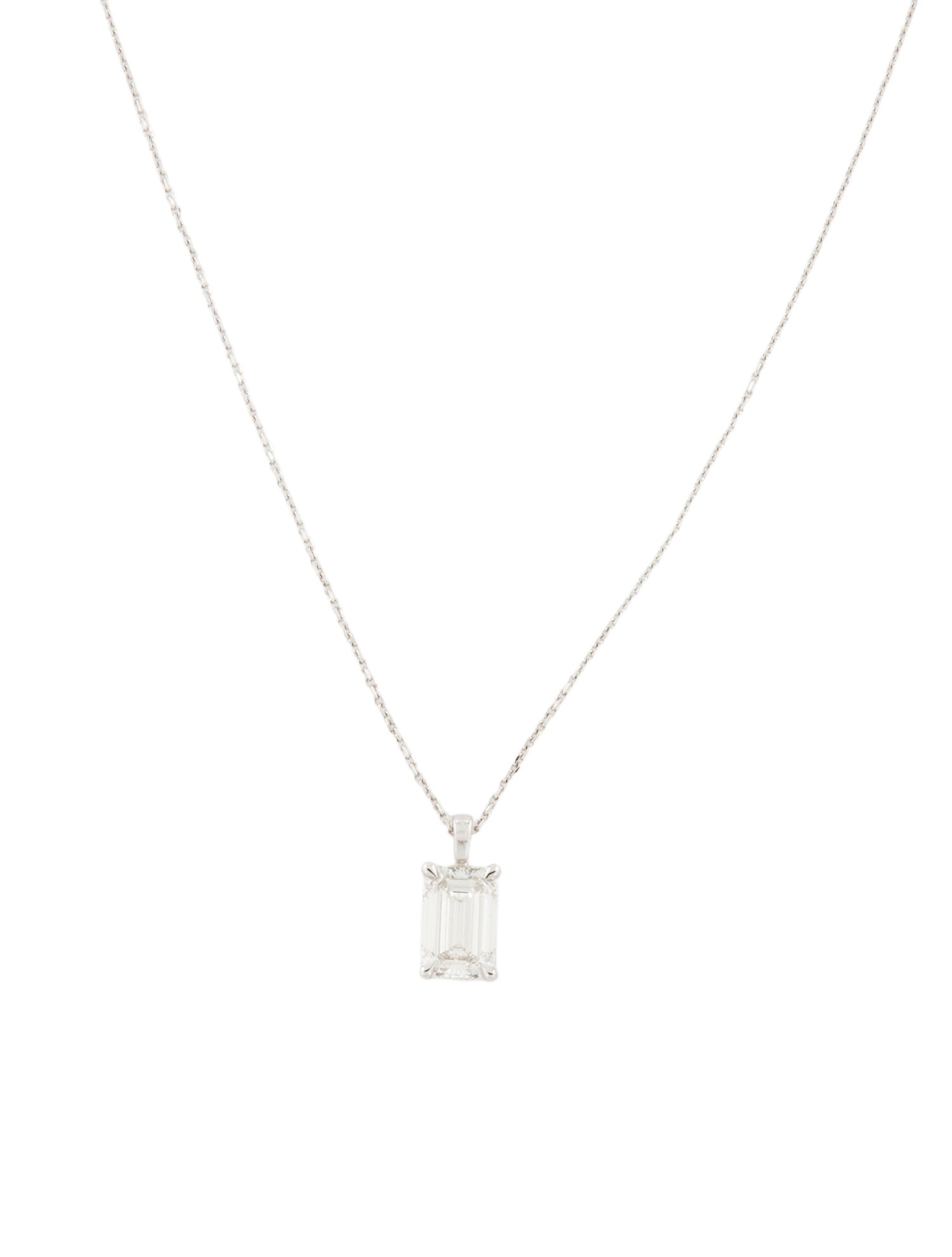 Necklace 14K 2.51ct Lab-Grown Diamond Solitaire Pendant Necklace