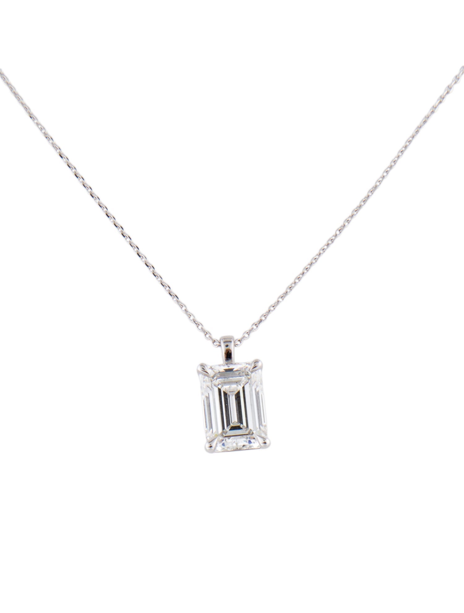Necklace 14K 5.01ct Lab-Grown Diamond Solitaire Pendant Necklace