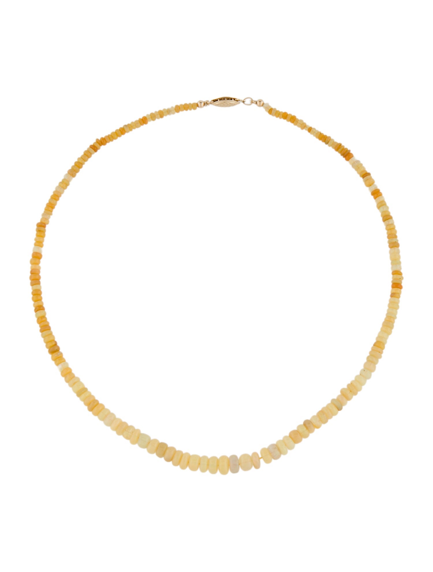 Necklace 14K Opal Bead Strand Necklace