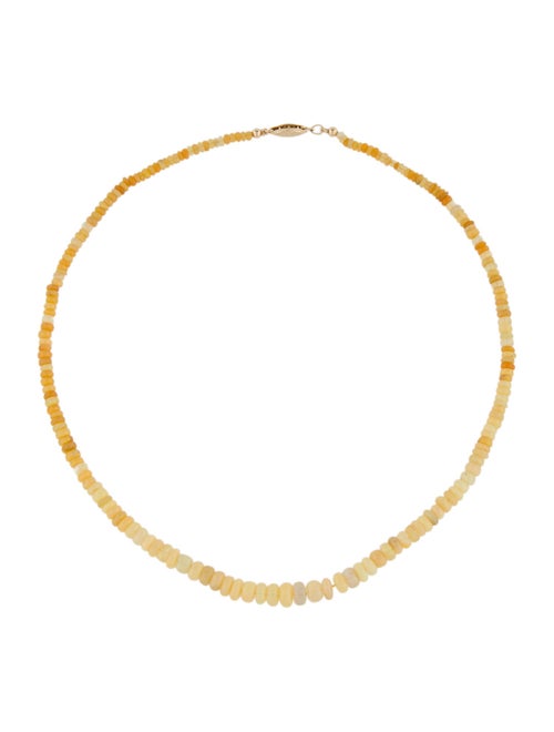 Necklace 14K Opal Bead Strand Necklace