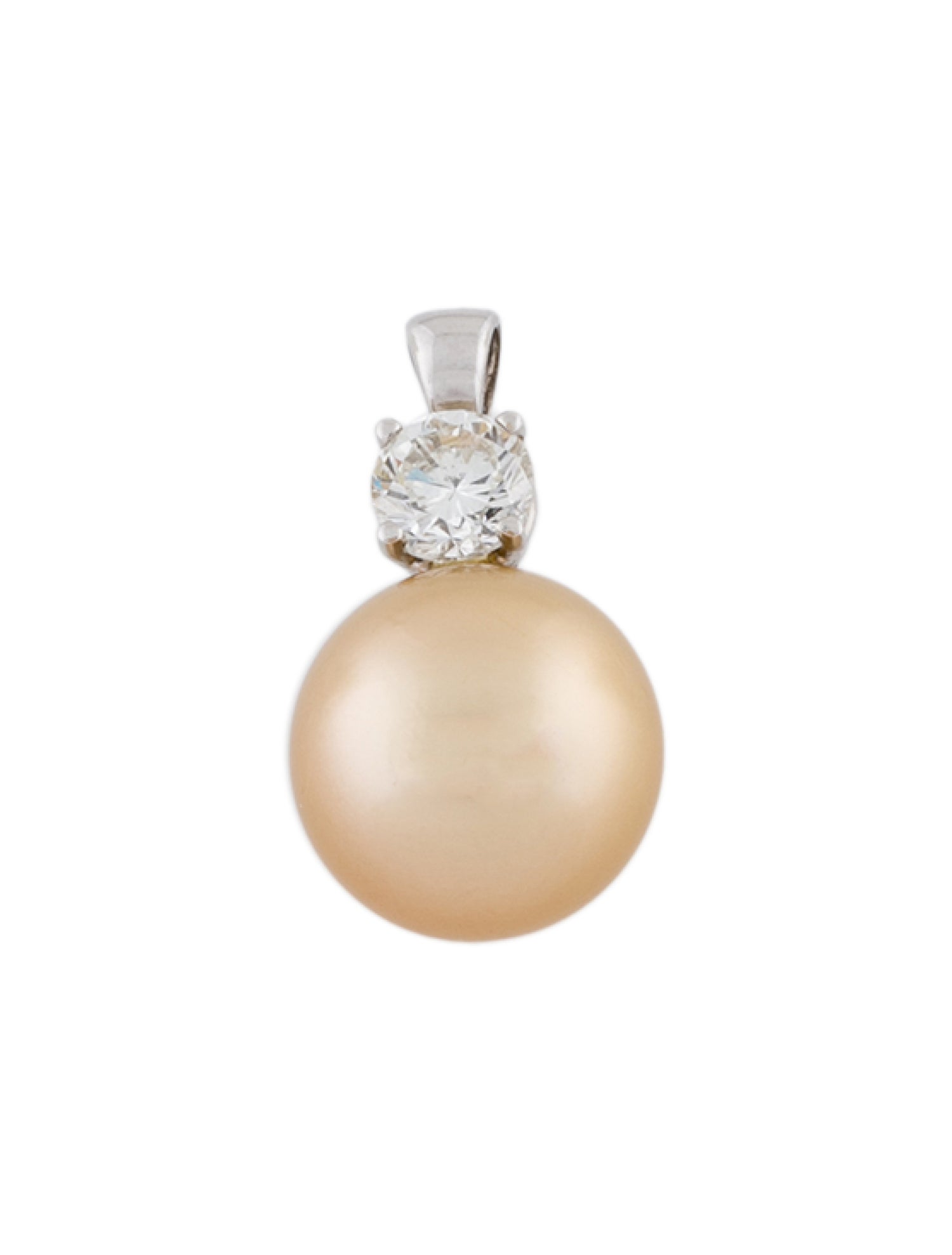 Necklace 14K Pearl & Diamond Pendant