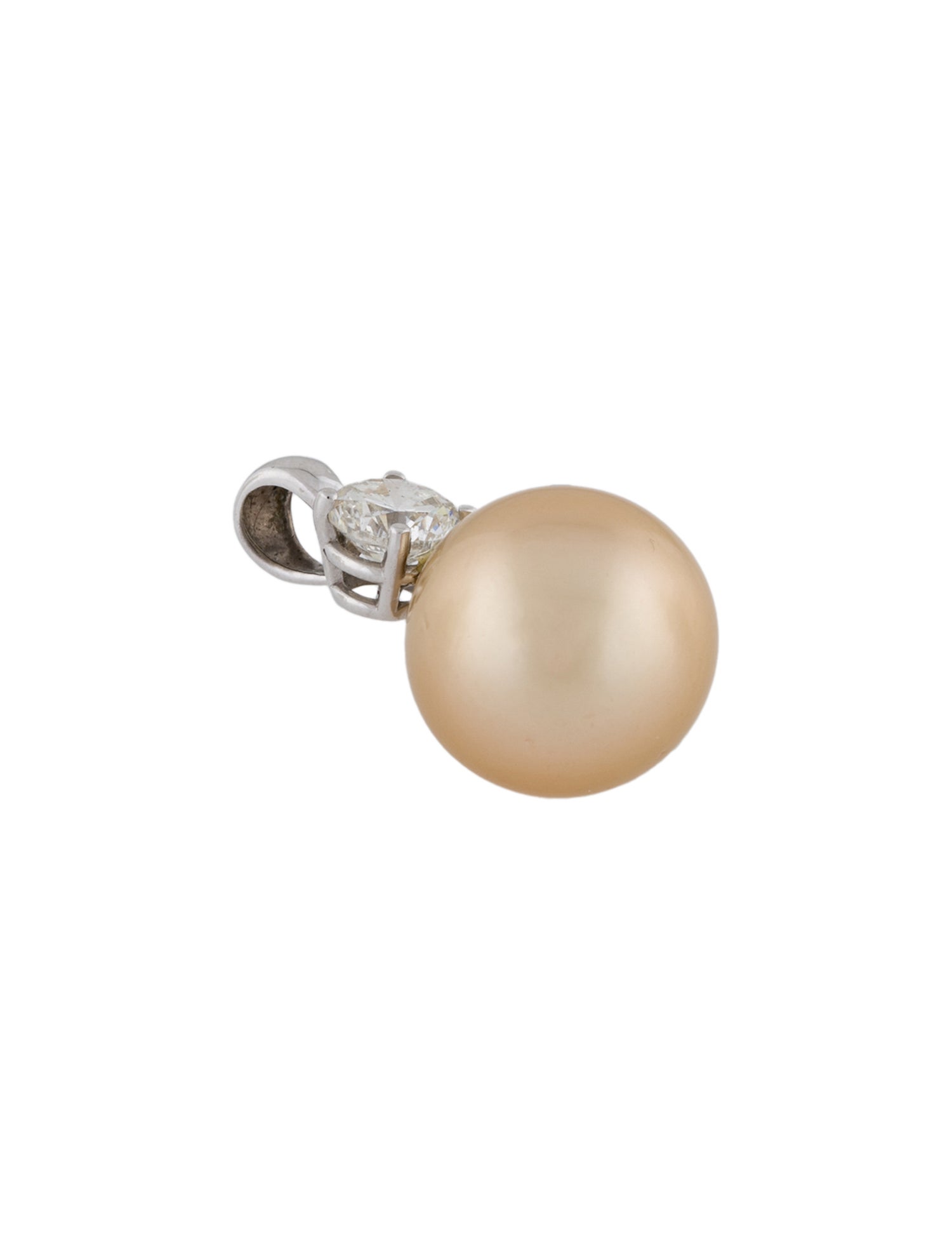 Necklace 14K Pearl & Diamond Pendant