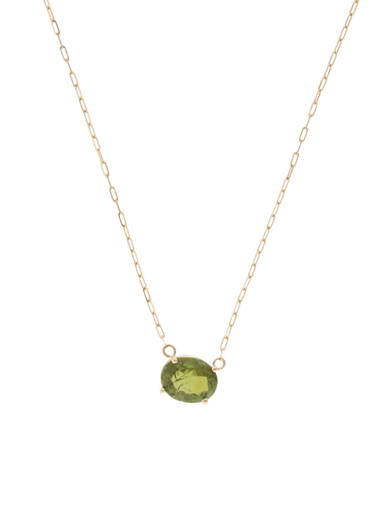 Necklace 14K 2.98ct Tourmaline Pendant