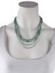Necklace 14K Apatite Multi-Strand Beaded Chain Necklace