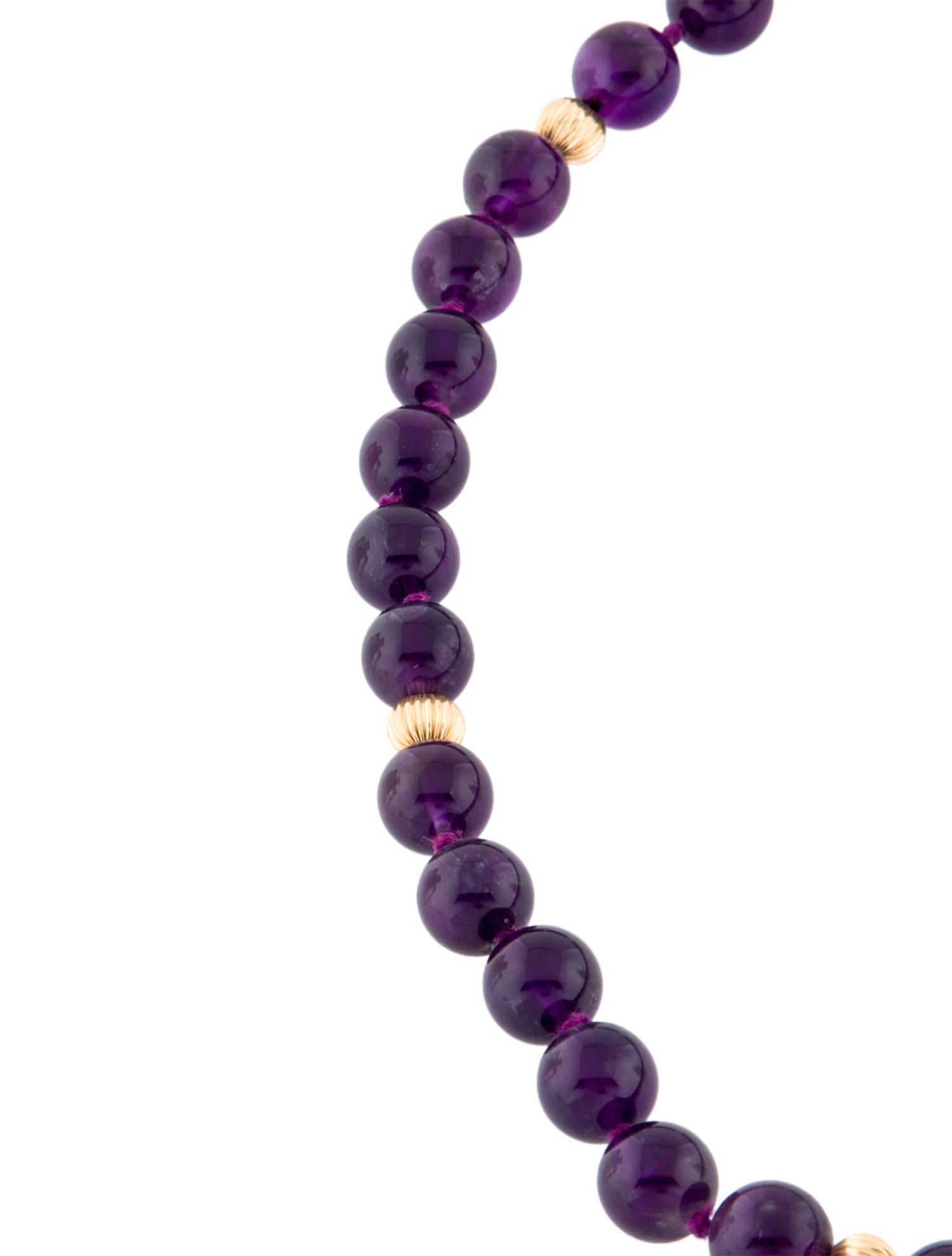 Necklace 14K Amethyst Bead Strand Necklace