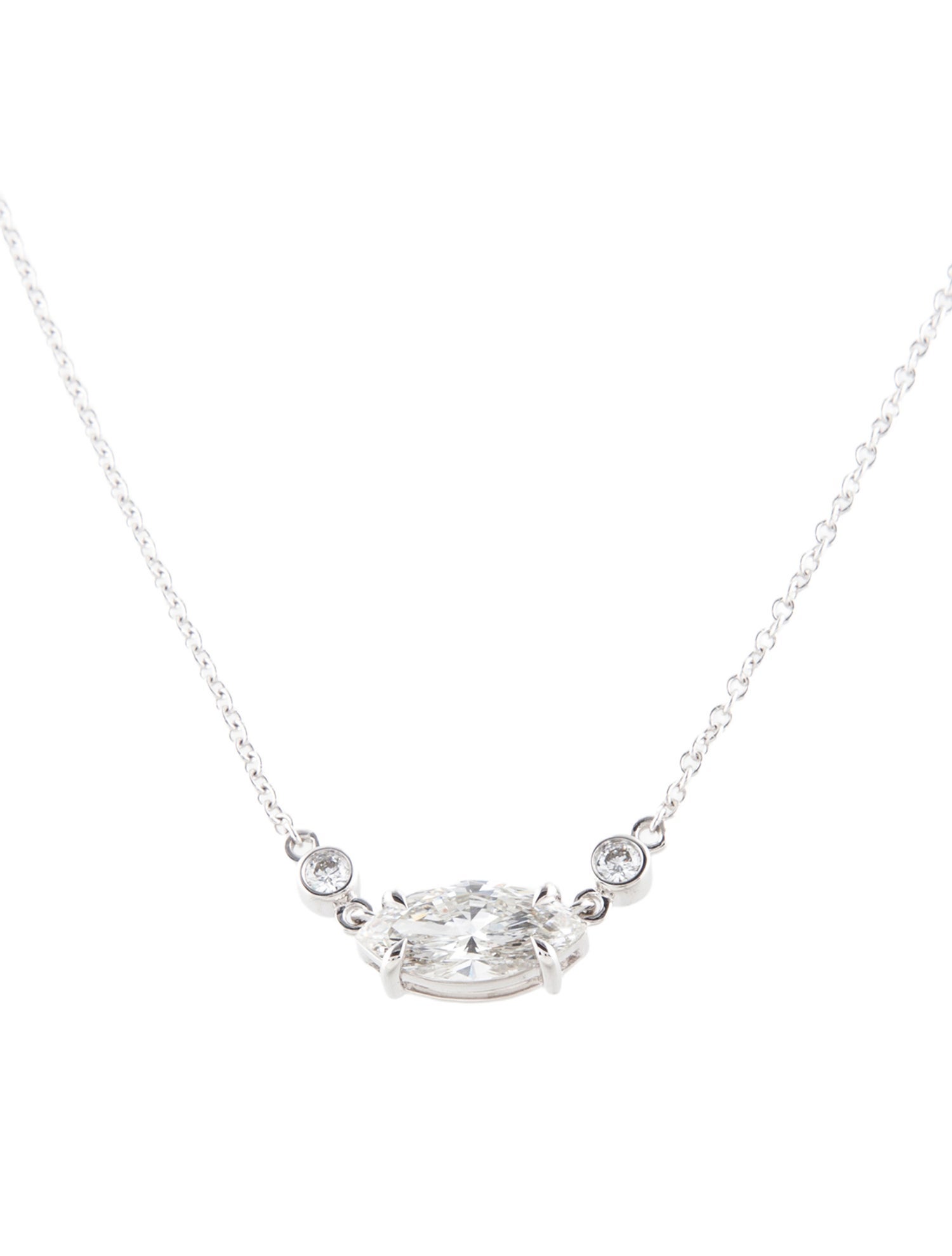 Necklace 14K 1.85ctw Lab-Grown Diamond Station Pendant