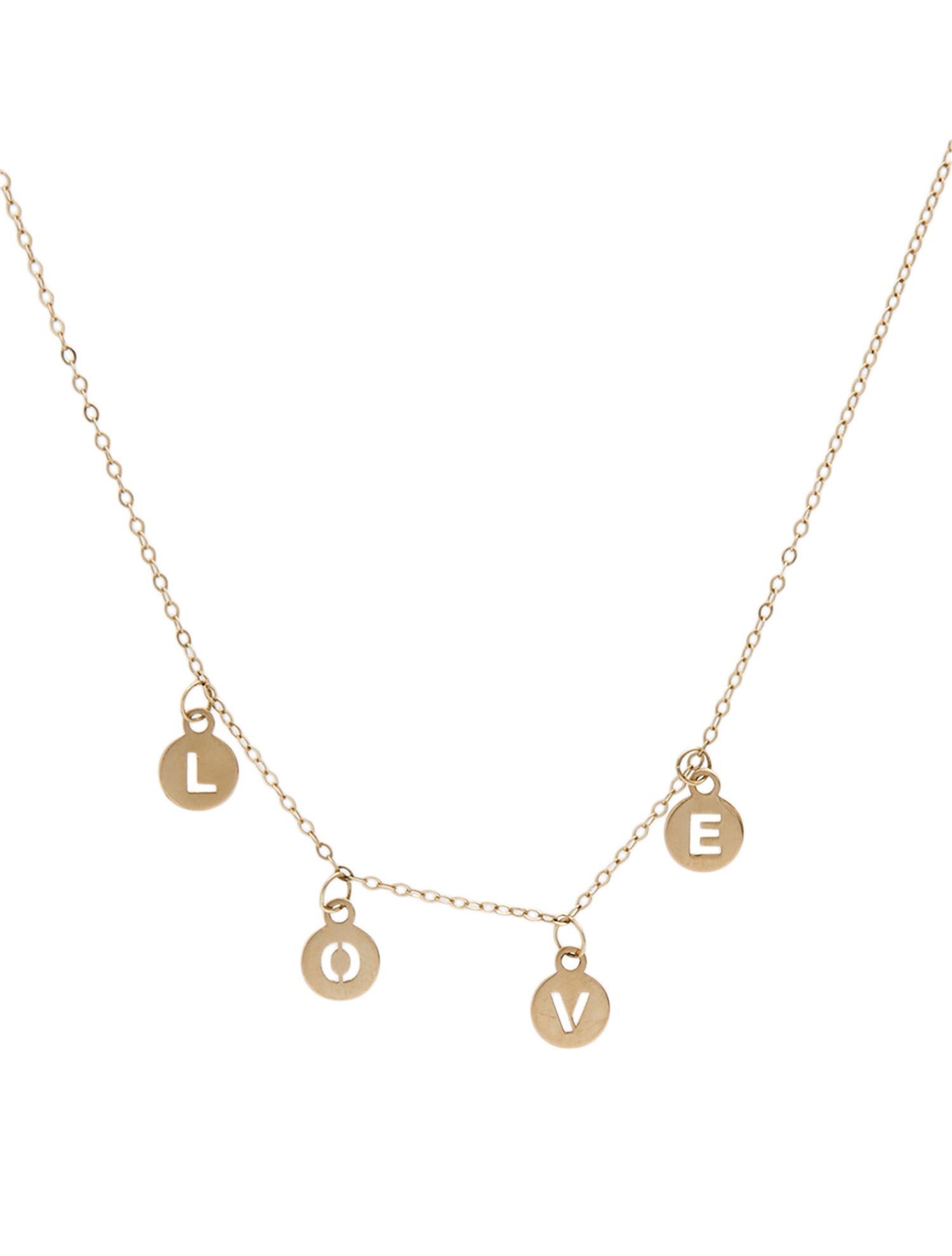 Necklace 14K 'Love' Station Necklace