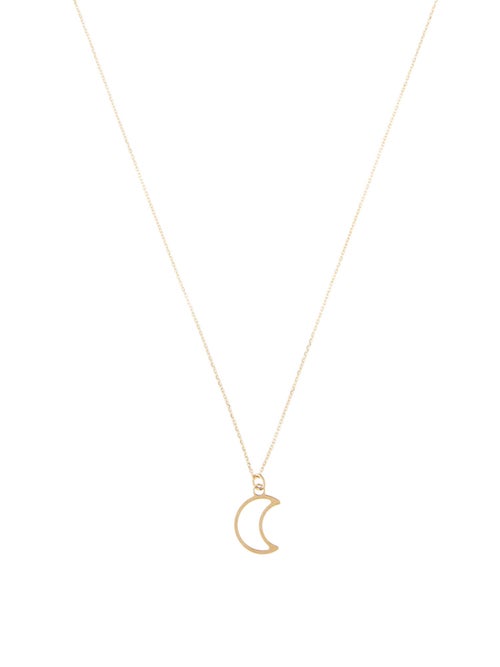 Necklace 14K Moon Pendant Necklace
