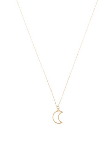 Necklace Pendant 14K Moon