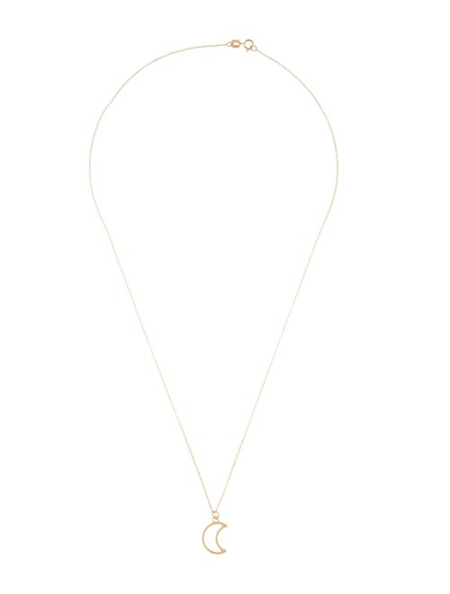 Necklace 14K Moon Pendant Necklace