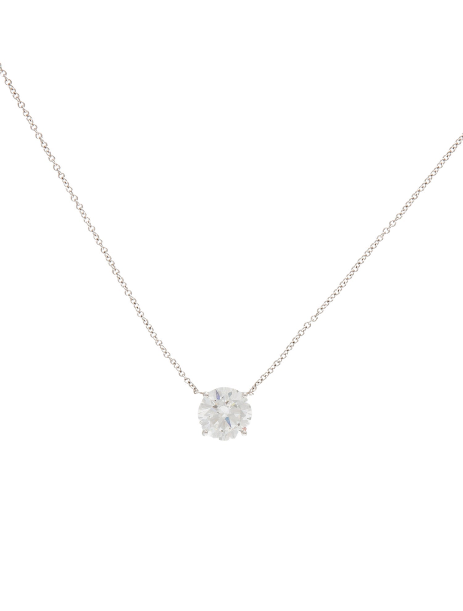 Necklace 14K 3.11Ct Lab-Grown Diamond Pendant Necklace