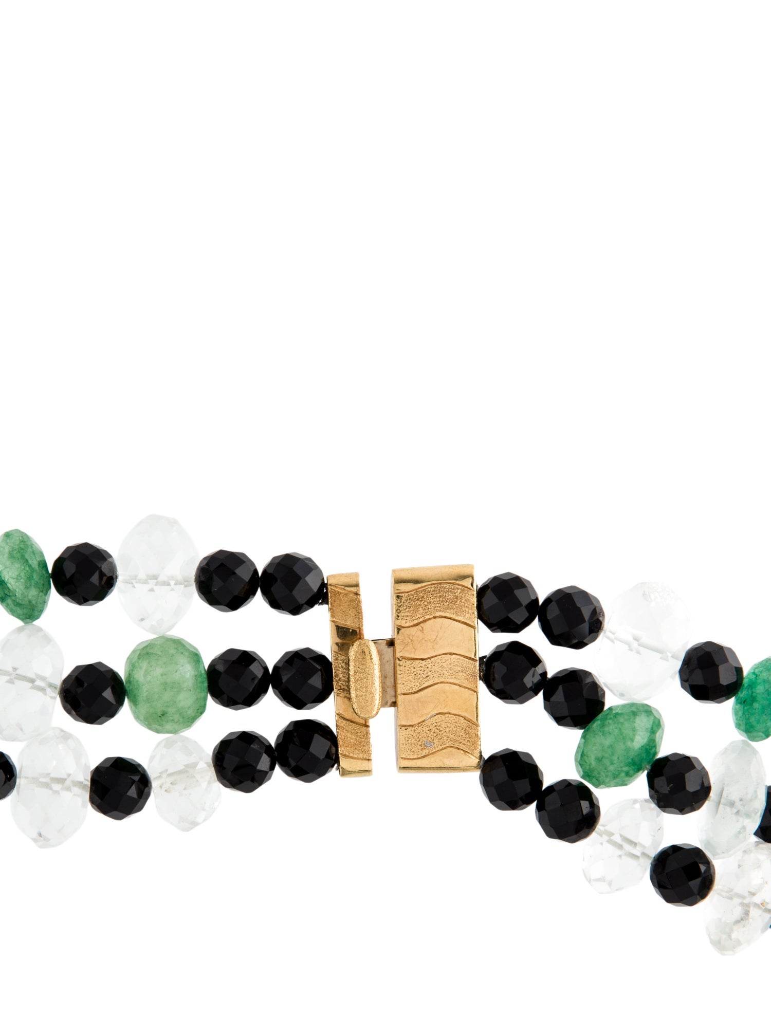 Necklace Francesca Visconti di Modrone 18K Quartz, Onyx & Dyed Quartz Multistrand
