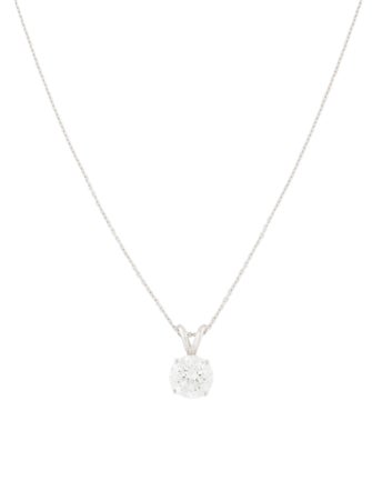 Necklace 14K 2.00ct Lab-Grown Diamond Solitaire Pendant Necklace
