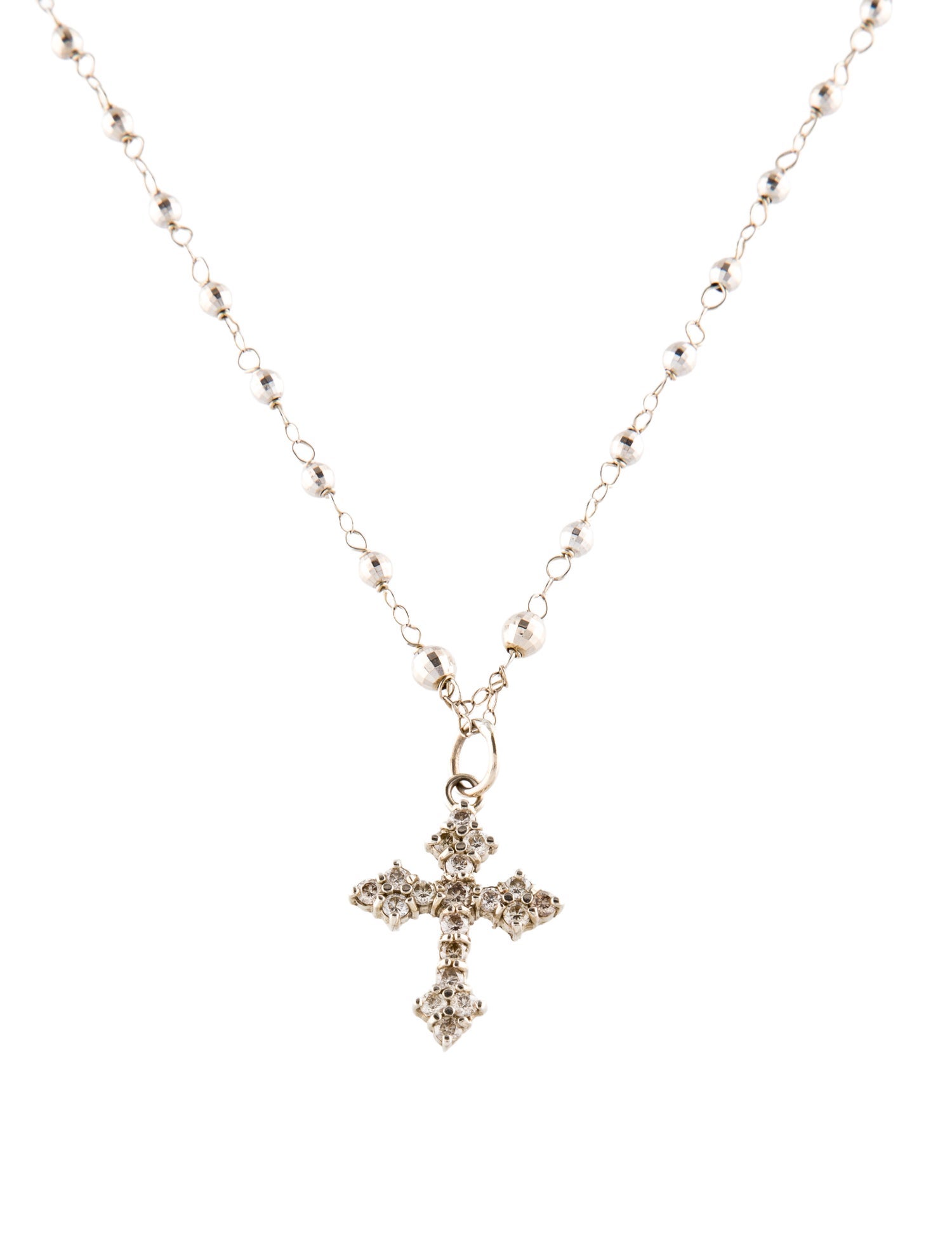 Necklace 14K Diamond Cross Pendant