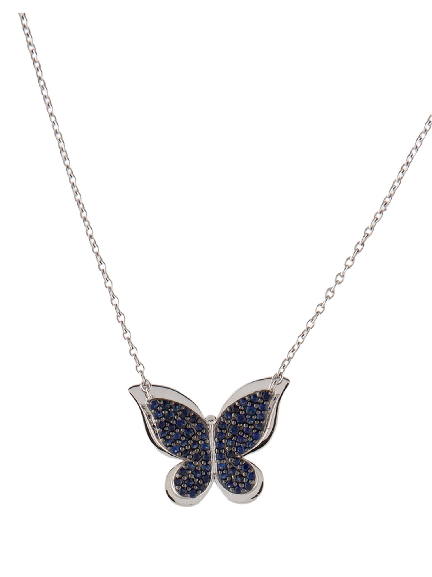 Necklace 14K Sapphire Butterfly Pendant