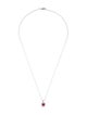 Necklace 14K Ruby & Diamond Pendant Necklace