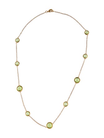 Necklace 14K Peridot Station Necklace
