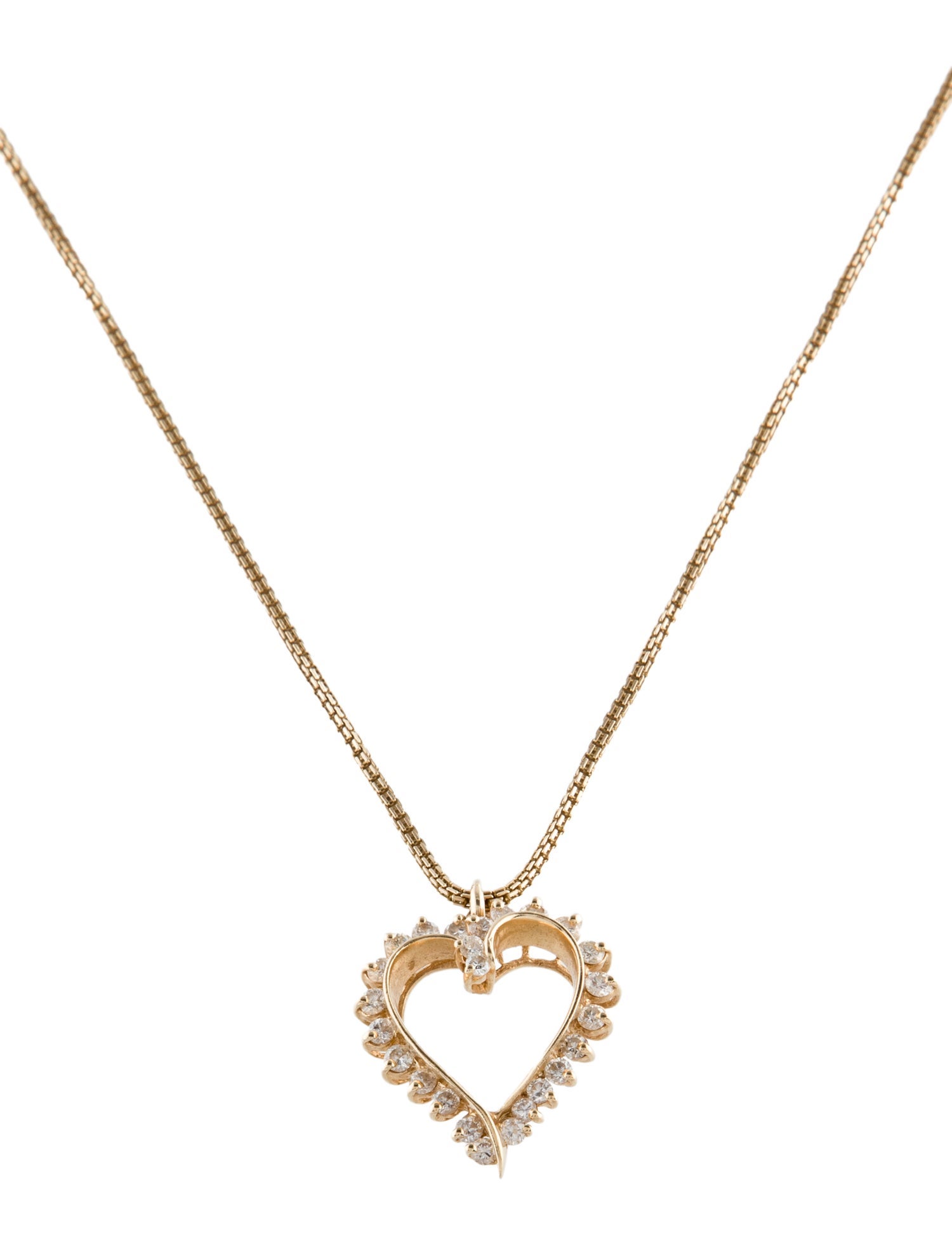 Necklace 14K Diamond Heart Pendant