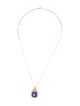 Necklace 18K 4.56ct Tanzanite & Diamond Pendant Necklace