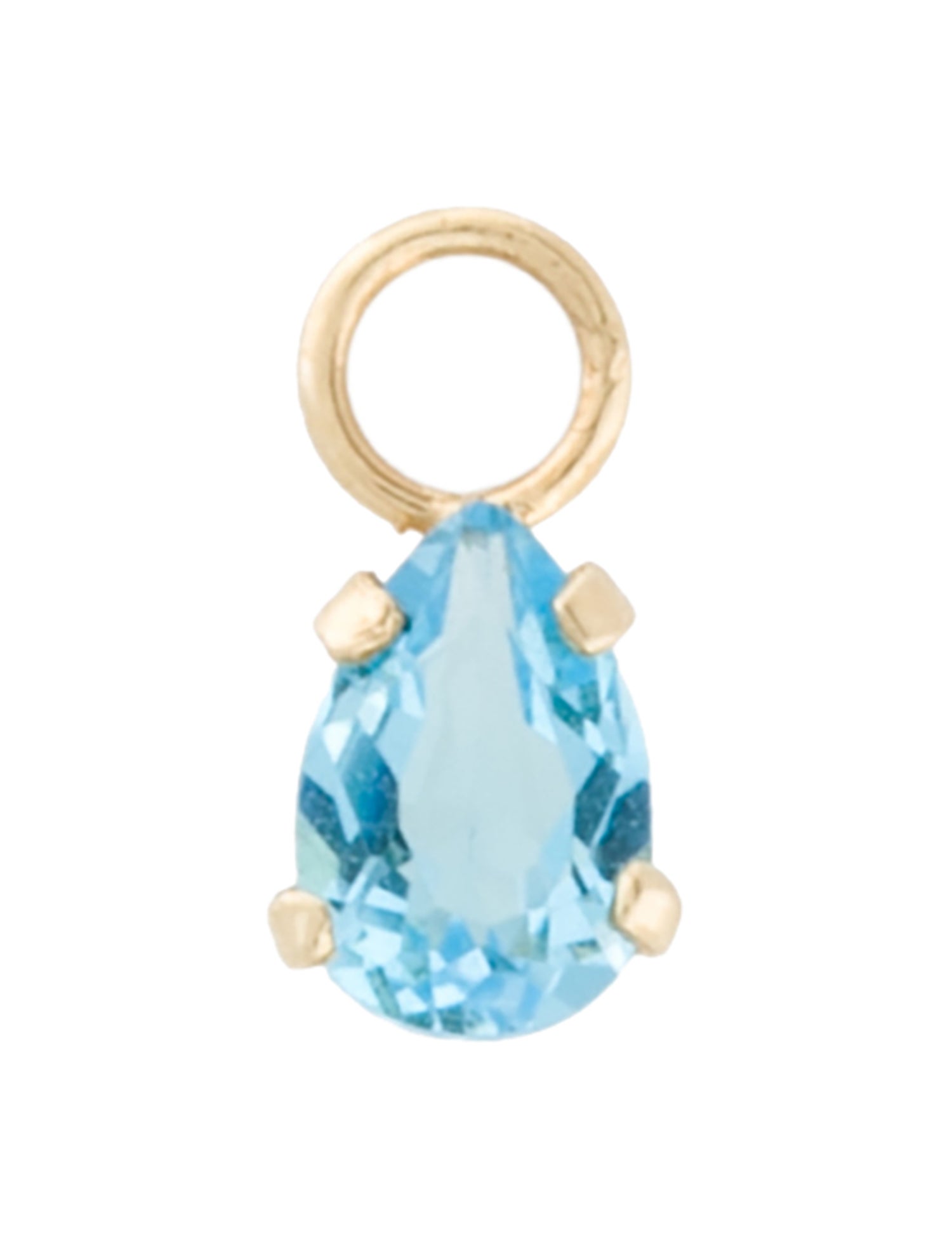 Necklace 14K Blue Topaz Charm