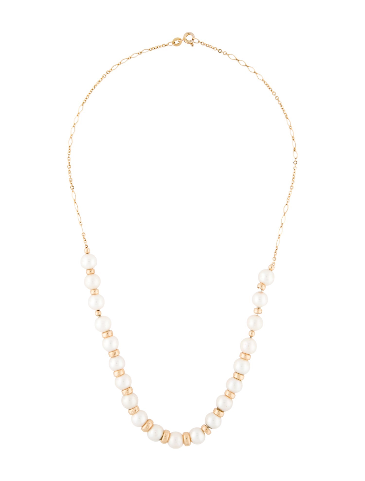 Necklace 14K Pearl Bead Strand Necklace