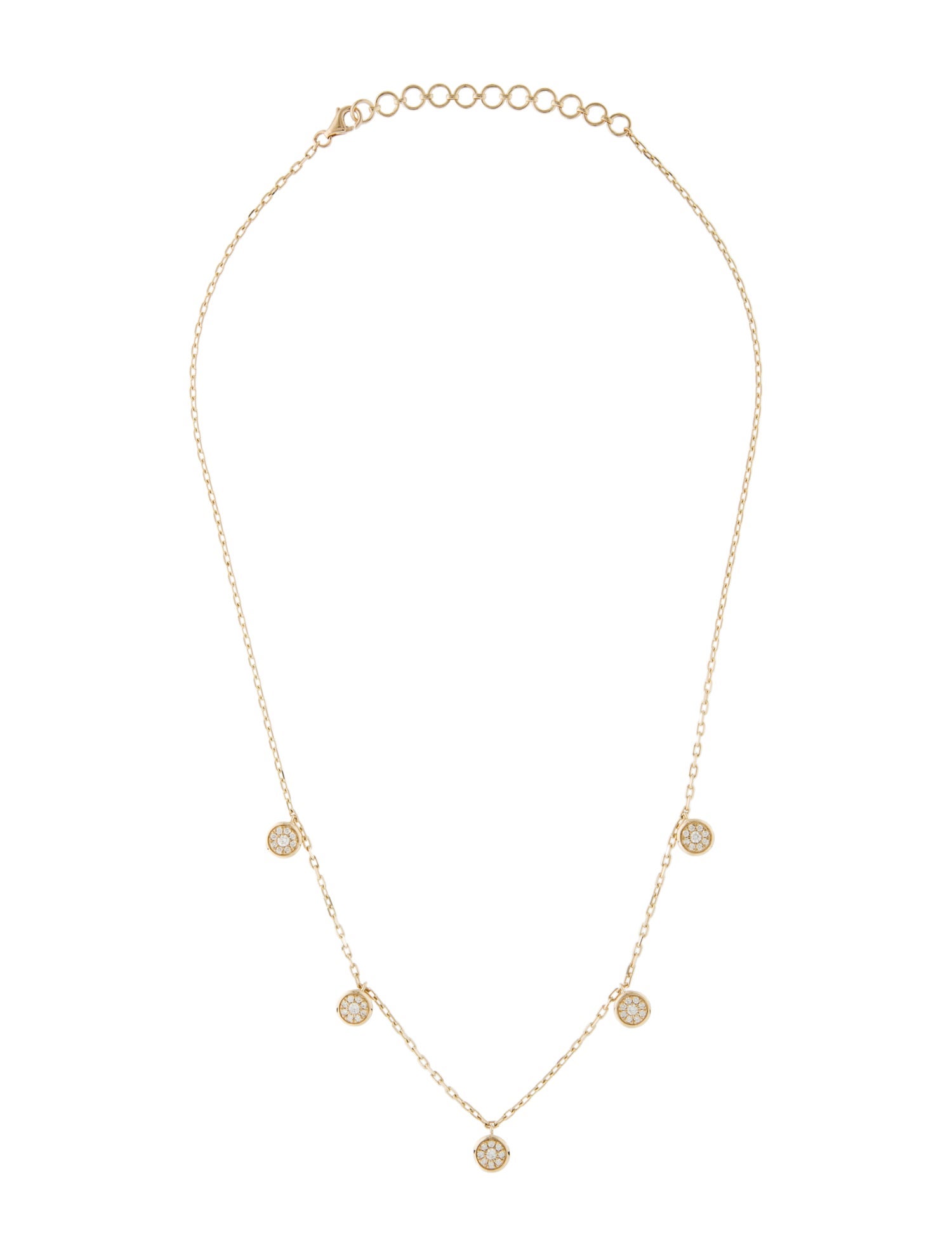 Necklace 14K Diamond Station Necklace