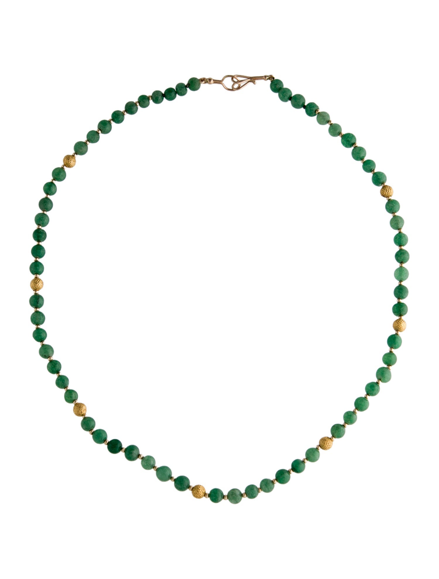 Necklace 14K Dyed Quartzite Bead Strand Necklace