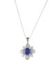 Necklace 14K 2.28ct Tanzanite & Diamond Pendant Necklace