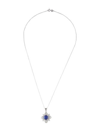 Necklace 14K 2.28ct Tanzanite & Diamond Pendant Necklace