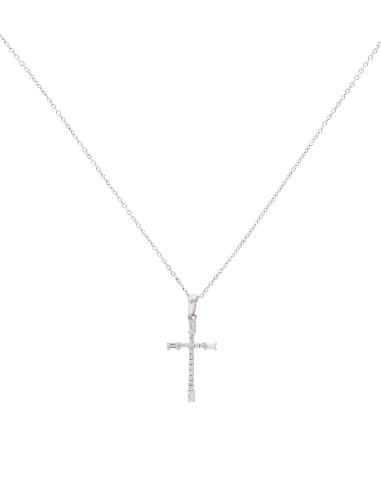 Necklace 14K Diamond Cross Pendant