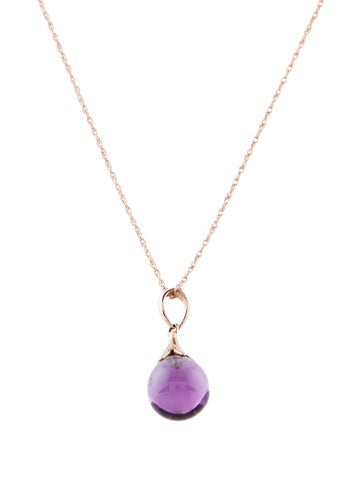 Necklace Pendant 14K Amethyst