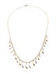 Necklace 14K Diamond Feather Station Necklace